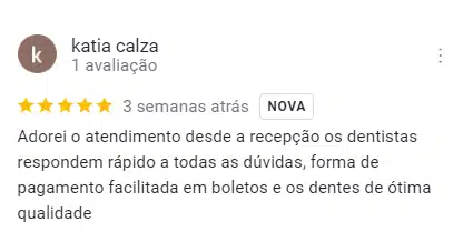 Avaliação positiva da clínica